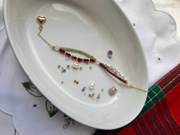 Bracelet double - THE BEEJOUX - pierres et chaîne OR – Image 5