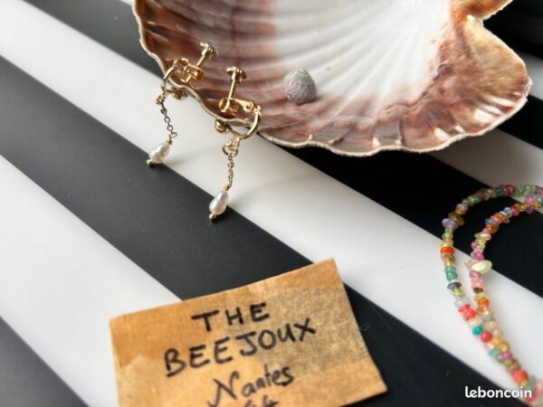 Boucles d’oreille sans trou - THE BEEJOUX - perle OR